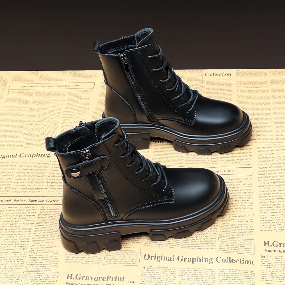 

Женские ботинки-мартинсы с внутренней подкладкой, новинка весны 2022, британская стильная повседневная обувь на толстой подошве