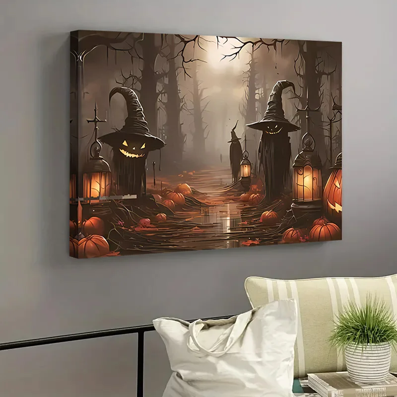 Картина на холсте в готическом стиле с рамкой