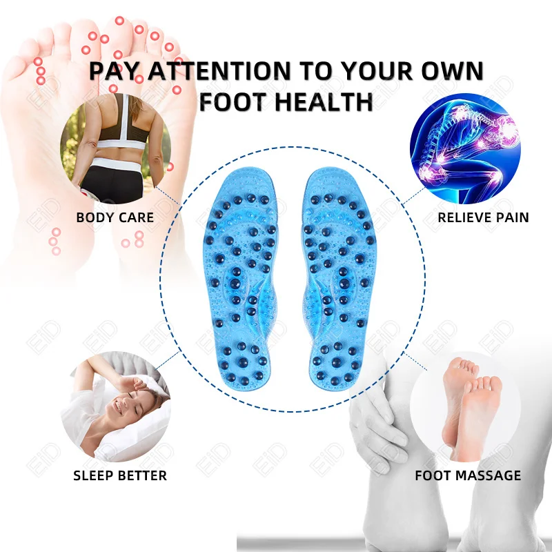 EiD 68Pcs Foot Massage Magnetic Massage Insole Physiotherapy Therapy Acupressure Magnetic Massage Insole Slimming Insoles Unisex