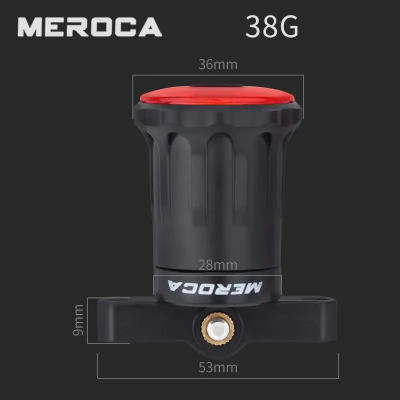

MEROCA LED Smart Bicycle Rear Light Upgrade Charging Auto Start/Stop Brake Sensing Bike Light IPx6 Waterproof Cycling Taillight
