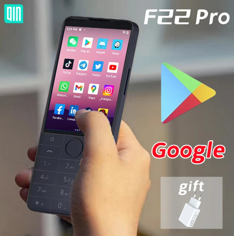 Предупродажа, новинка, Qin F22 Pro Google Play Store, умный сенсорный экран, телефон с Wi-Fi, 3,5 дюйма, 4 ГБ, 64 ГБ, Android, глобальная версия - Топ-200 товаров с Али