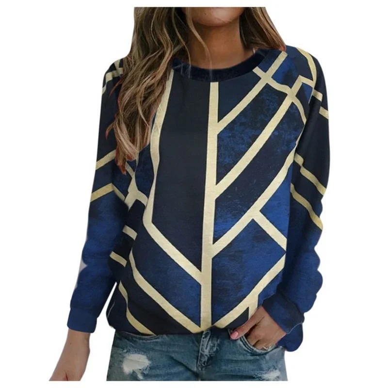 

Women t Shirt Spring Long Sleeve Top Women Fashion Print O Neck Casual Ladies Top Streetwear Loose T Shirt Female Tops