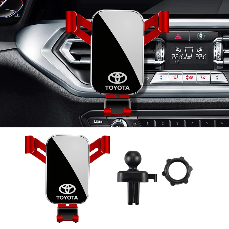 

Автомобильный держатель для телефона, подставка для мобильного телефона с креплением на вентиляционное отверстие, для Toyota Prado Auris Avensis Corolla ...