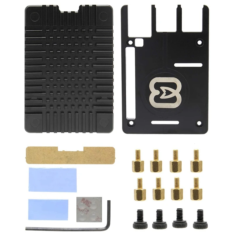 

Ультратонкий металлический чехол из алюминиевого сплава с ЧПУ/корпус с пассивным охлаждением для Raspberry Pi 4B, Pi 4B, Pi 4 (N300)