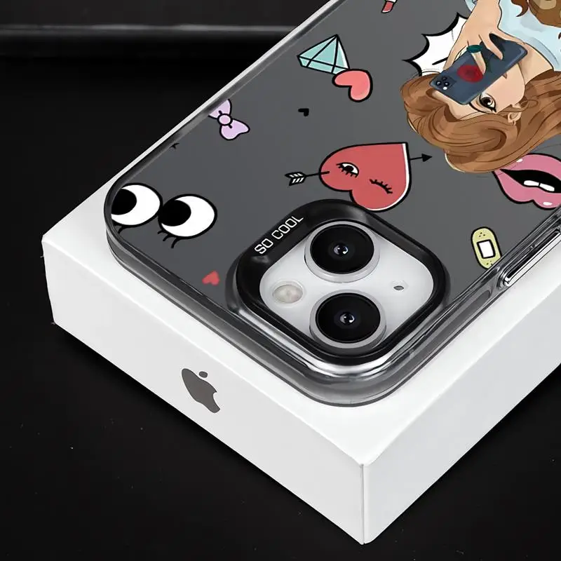 Красивые чехлы для телефонов с принцессой селфи Apple iphone 14 pro max чехол 15pro 16 13 11Pro 16plus