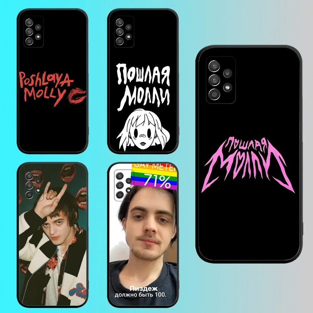 Kirill Bledny P-Poshlaya M-Molly Phone Case For Samsung S 25 24 21 22 23 30 20 Ultra Plus Fe Lite Note 10 5G Free shipping Black