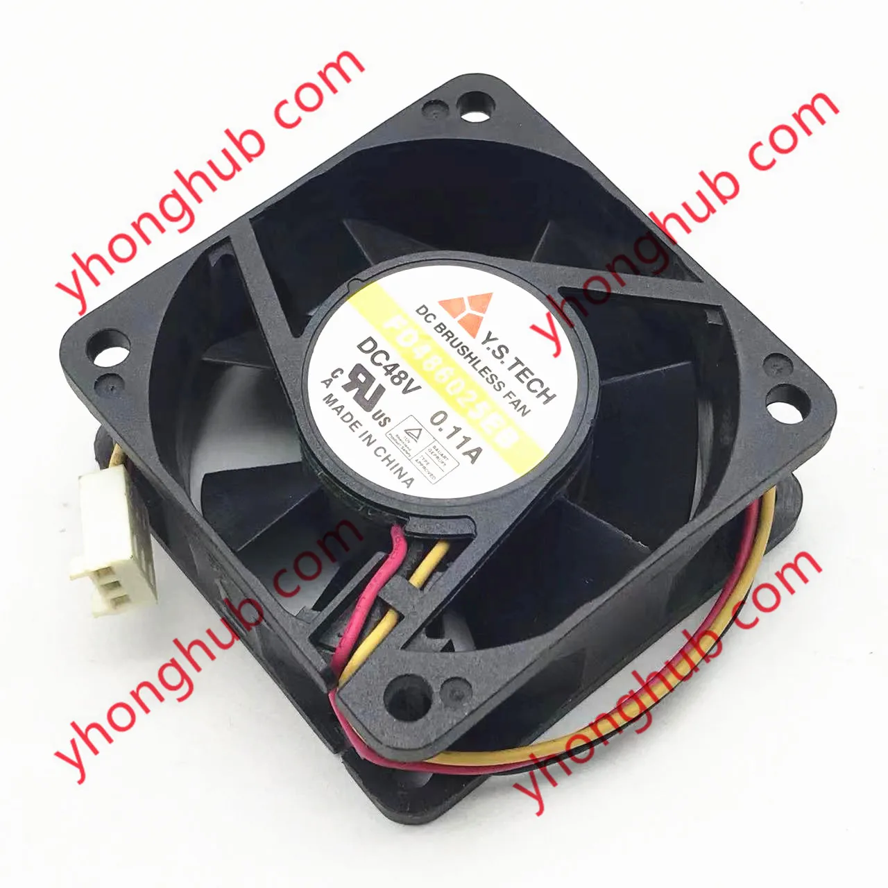 3-проводной Вентилятор охлаждения сервера Y.S.TECH FD486025EB DC 48V 0.11A 60x60x25 мм