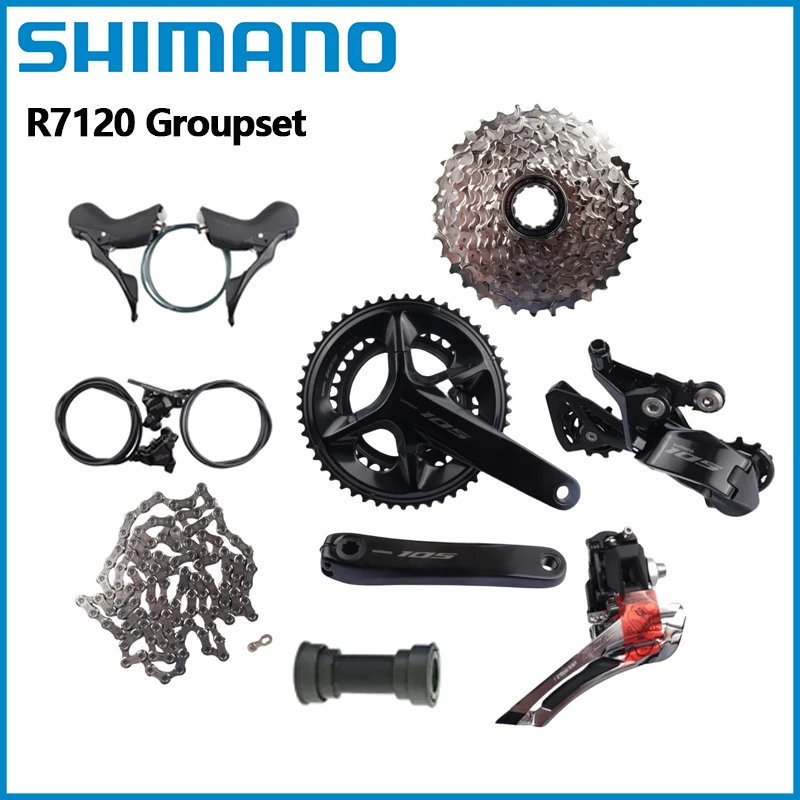 SHIMANO 105 R7120 Groupset 2x12s Велосипедные компоненты Гидравлический дисковый тормоз