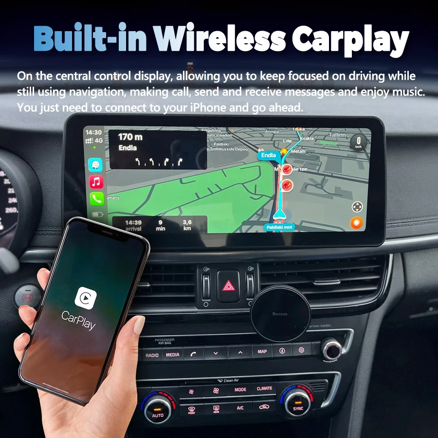 

Автомагнитола 12,3 дюймов, 12 дюймов, Android, для Kia Optima K5 2015 +, стерео, GPS-навигация, автомобильный мультимедийный видеоплеер, радио 128G Carplay