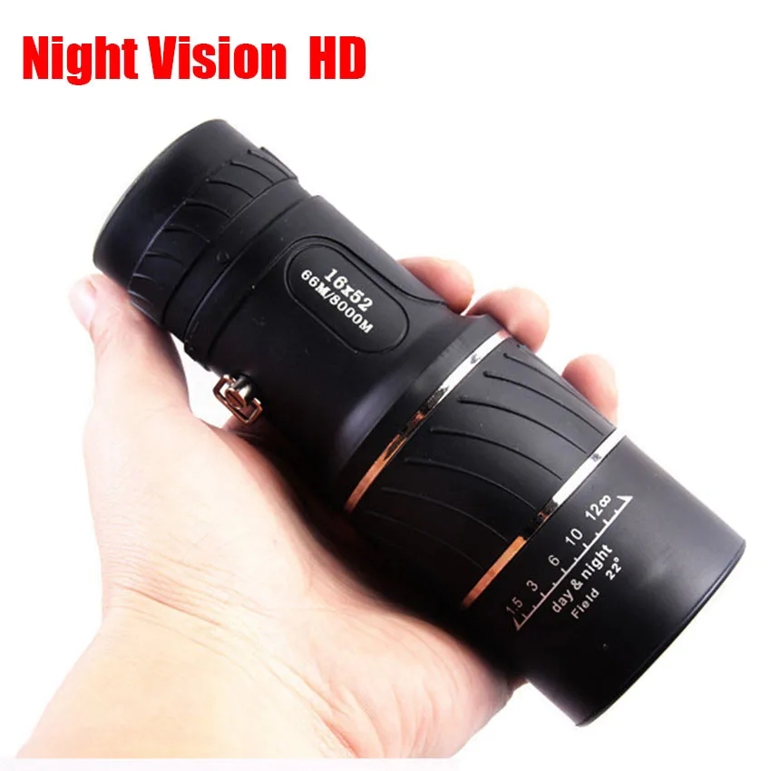 

16x52 Hd Portable Monocular Dual Focus 66/8000m Optics Zoom Telescope Bak4 Prism Compact Scope For Adults Kids Camping
