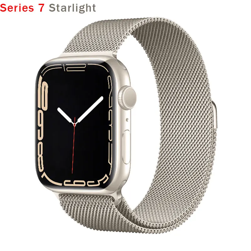 Strap For Apple watch band 44mm 40mm 38mm 42mm stainless steel Metal bracelet magnetic loop iWatch Series 7 3 4 5 6 se 41mm 45mm