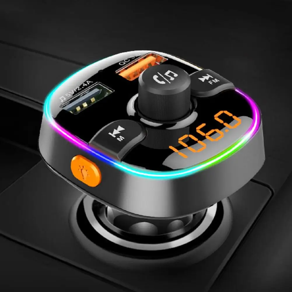

FM-трансмиттер автомобильный с поддержкой Bluetooth 5,0, а, 2 USB-порта