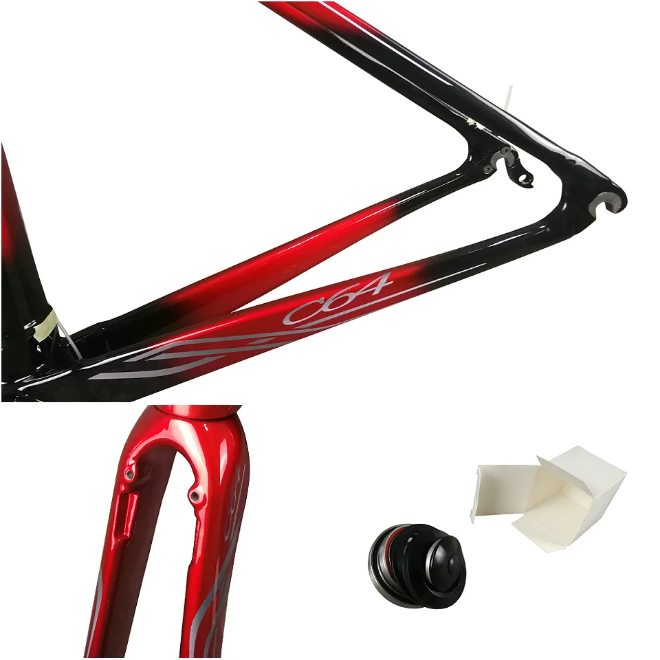 

Custom Color C64 Road Carbon Frames T1100 UD Direct Mount Brake 2 Holes Bicycle Frameset 48 50 52 54 56cm Ship By DPD UPS For EU