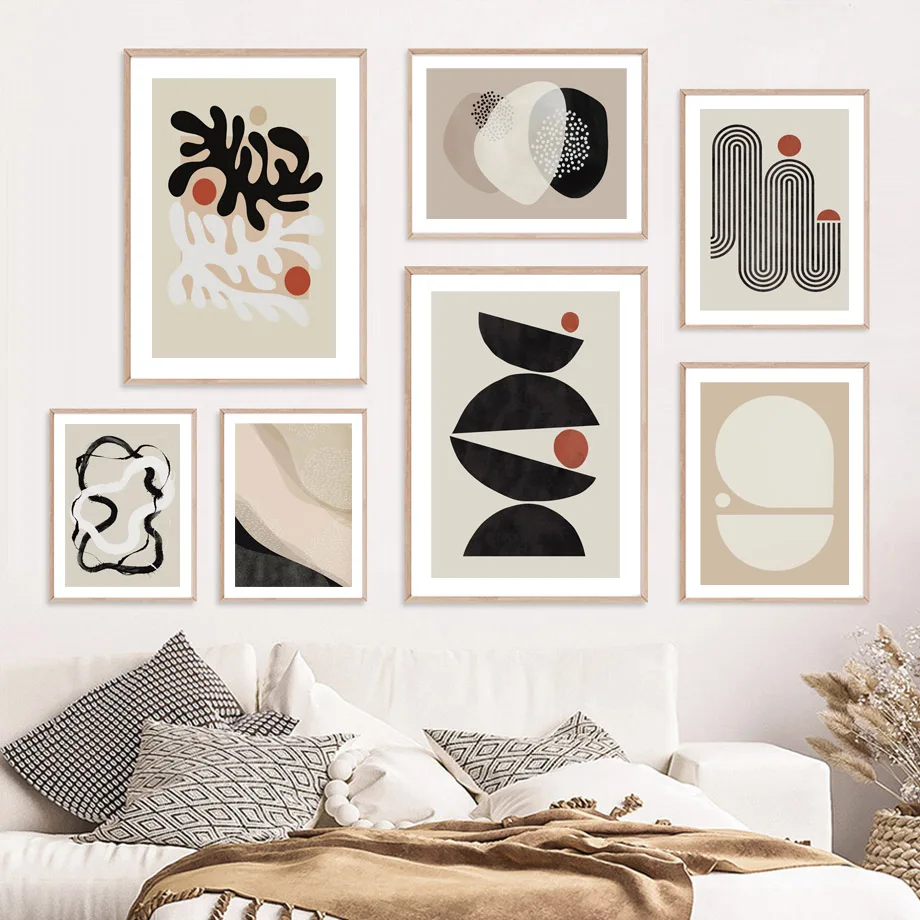 

Abstract Berlin Arches Geometric Shapes Lines Leaf Wall Art Canvas Painting Nordic Posters Prints Pictures For Living Room Decor