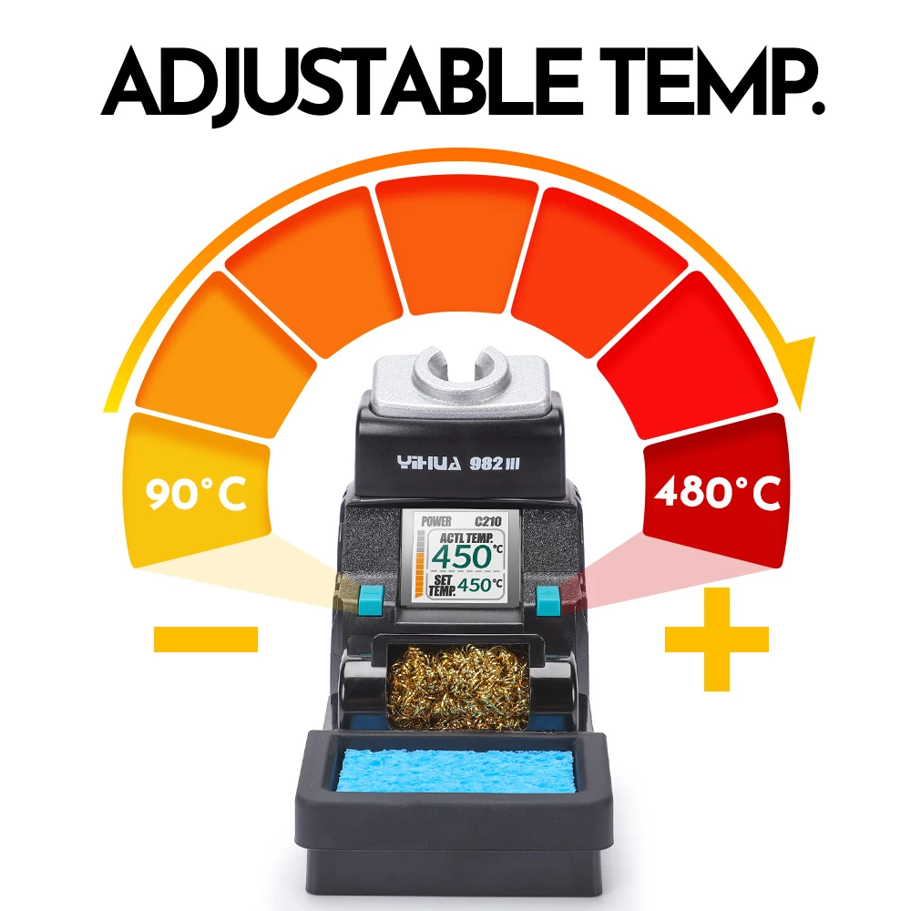 Паяльник YIHUA 982-III точная паяльная станция C115 C210 Сварочная наладочная