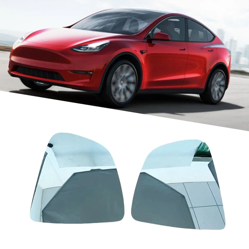 

Heated Rear View Mirror Lens Rear View Blue Mirror Lens Glass Rear View Mirror Glass For Tesla Model Y 2019-2022