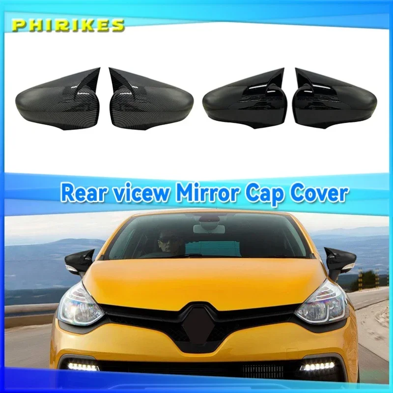 Черный Чехол Для Зеркала С Крылом Летучей Мыши Renault Clio 4 IV 2012-2020 Сверкающий Дизайн