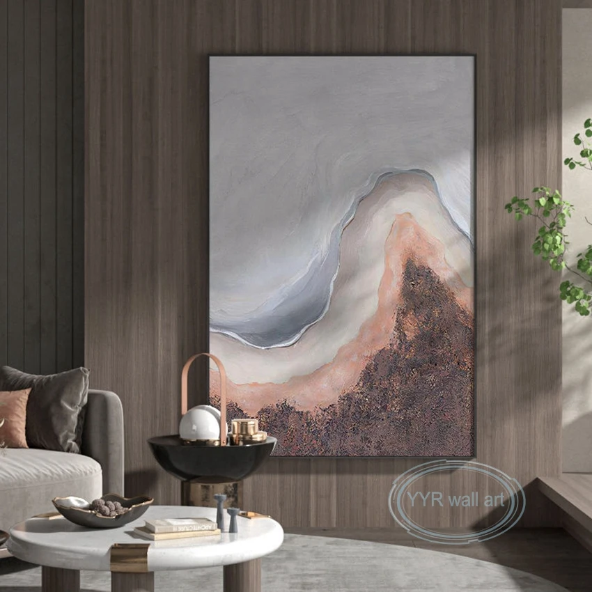 

Настенная роспись на заказ, абстрактная ручная роспись, настенное искусство, холст, масляная живопись, современный минималистичный постер, ...