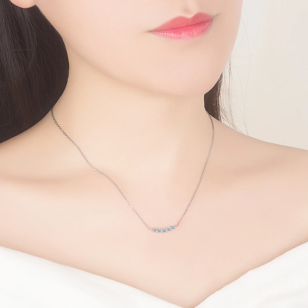 Модное роскошное ожерелье из стерлингового серебра 925 пробы благородная женская