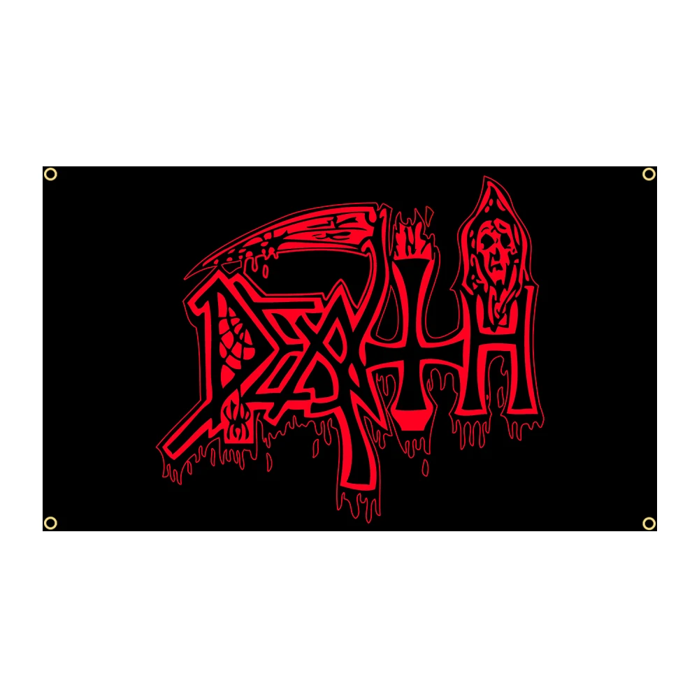 

90x50cm Deaths Rock Flag Polyester Printed Vintage Band Banner Party or Bedroom For Decoration ft Flag Decor,flag Banner Flag