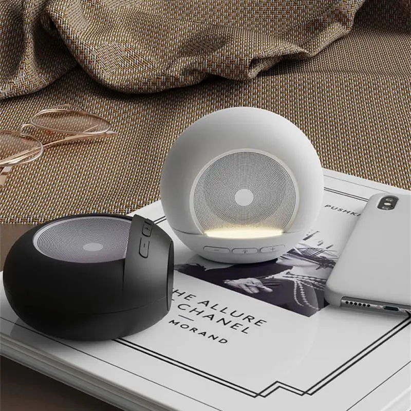 

Mini Bluetooth Speaker With Light Wireless Sound Box HiFi Music Cell Phone Tablet Metal Loud Speaker Retro Portable Subwoofer