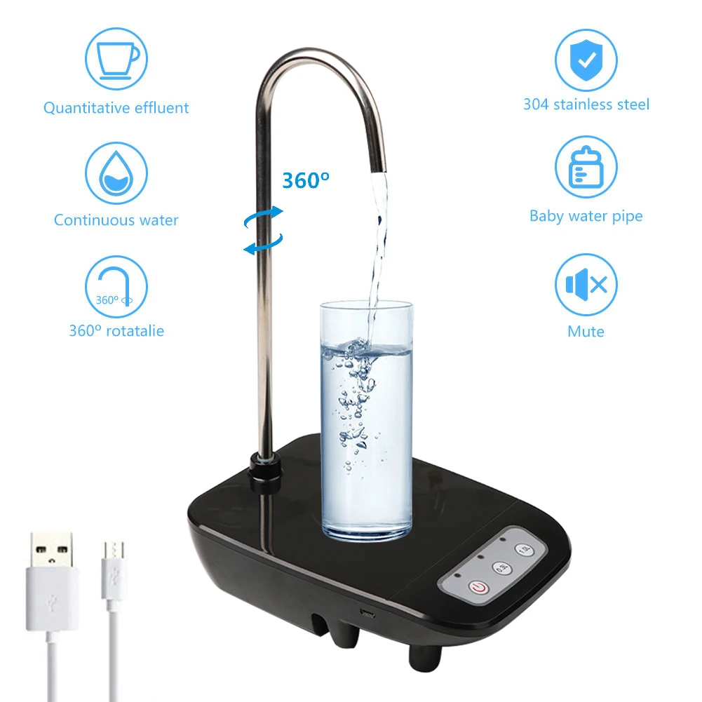 

Автоматический диспенсер для воды с USB-зарядкой, портативные электрические водяные насосы для бутылки 5 галлонов, для кухни, дома, офиса, кем...