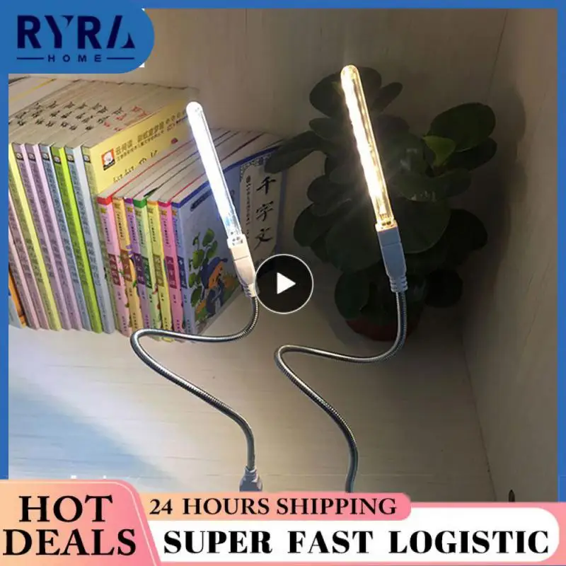 

5/8/10PCS Lamp Portable Mini Night Lights 8leds Eye Protection Reading Book Lamp For Power Bank Pc 5v Table Lamp Led Book Light