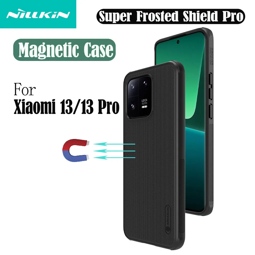 

Чехол Для MagSafe для Xiao mi 13 /13 Pro, чехол Nillkin Frosted Shield Pro, рамка из ТПУ, Магнитный чехол для беспроводной зарядки для Xiaomi Mi 13 Pro
