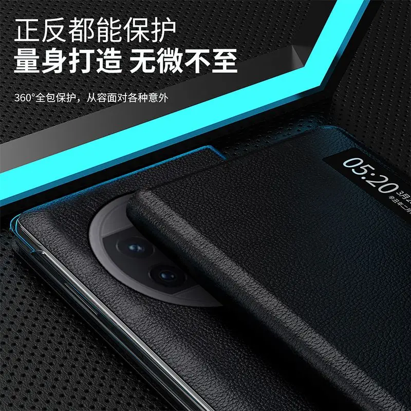 

Чехол для Huawei Classic Mate X3, чехол для телефона с умным окошком, полное покрытие, противоударный кронштейн, складной защитный чехол для экрана