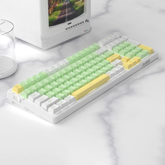 AK992 Wireless Gaming Keyboard 99 Keys Mechanical Gaming Bluetooth 5.0 RGB Full Color Backlight PC Laptop Backlit Keyboard 2
