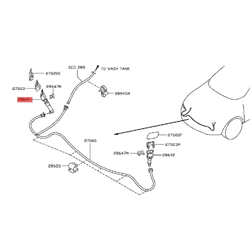 1 пара форсунок омывателя передних фар 286411 LB1A 286421 для Nissan Patrol Y62 2010-2014 распылитель
