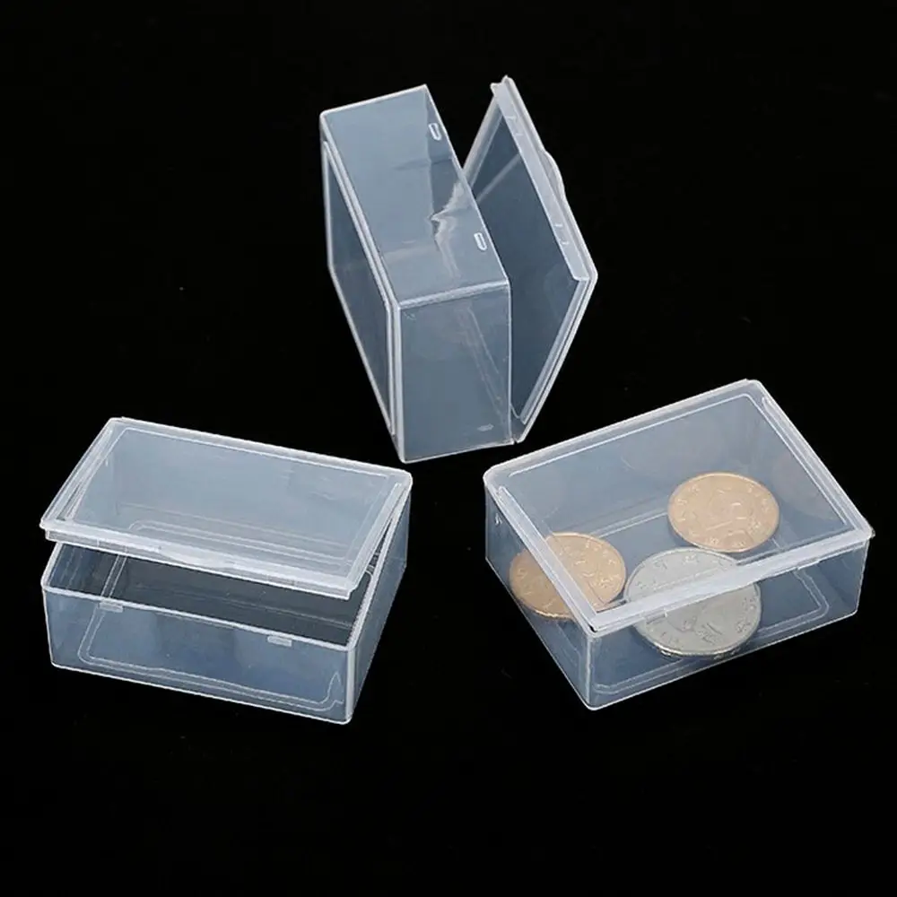 

Clear Clips Boxes Home Organization Plastic Storage Box Jewelry Diamond Container Pill Storage Supply Craft Bead Holder