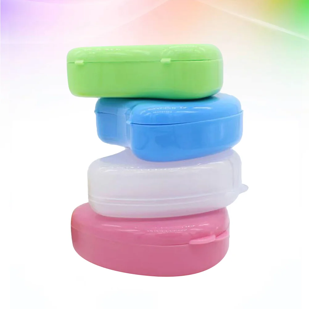 

Retainer Case Denture Holder Boxstoragecontainercontainers Portable Cases Mouthguard Cleaner Magnetic Guard Clip False Mouth Cup