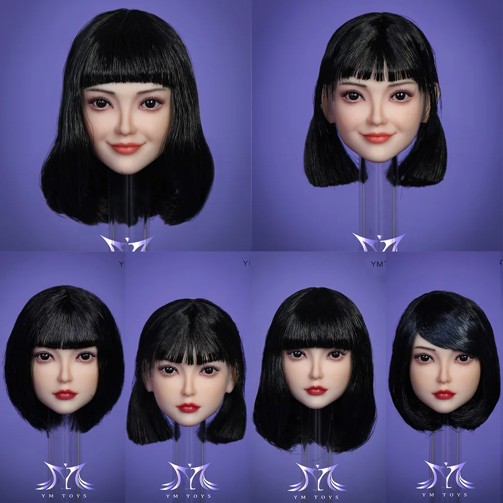

In Stock 1/6 YMT065/YMT066 Chinese Star XiaoYuan Head Sculpture Yuan 2.0 Female Smiling Face for 12 onches Seamless Body