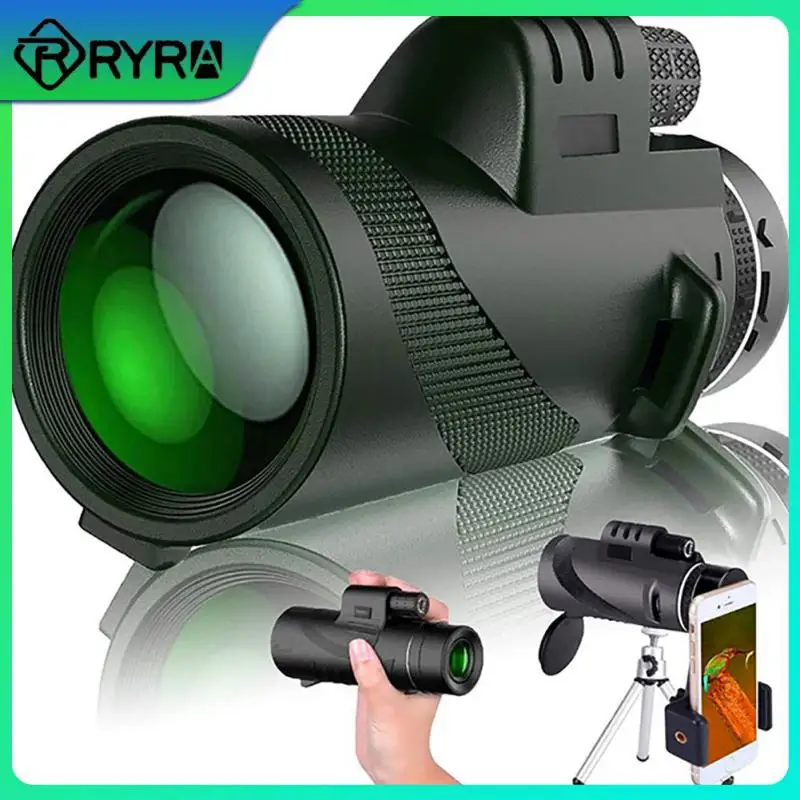 

18mm Eyepiece 80x100 Magnification Eyepiece Focusing High Definition Zoom Tripod Plastic Shell Portable Monocular Telescope