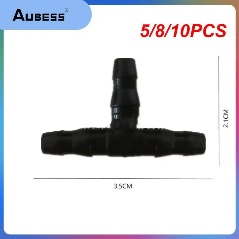 

5/8/10PCS Barb Tee Equal Irrigation Coupling Adapters 4/7mm Connector Garden Micro Irrigation Pipe Hose Joint Universal