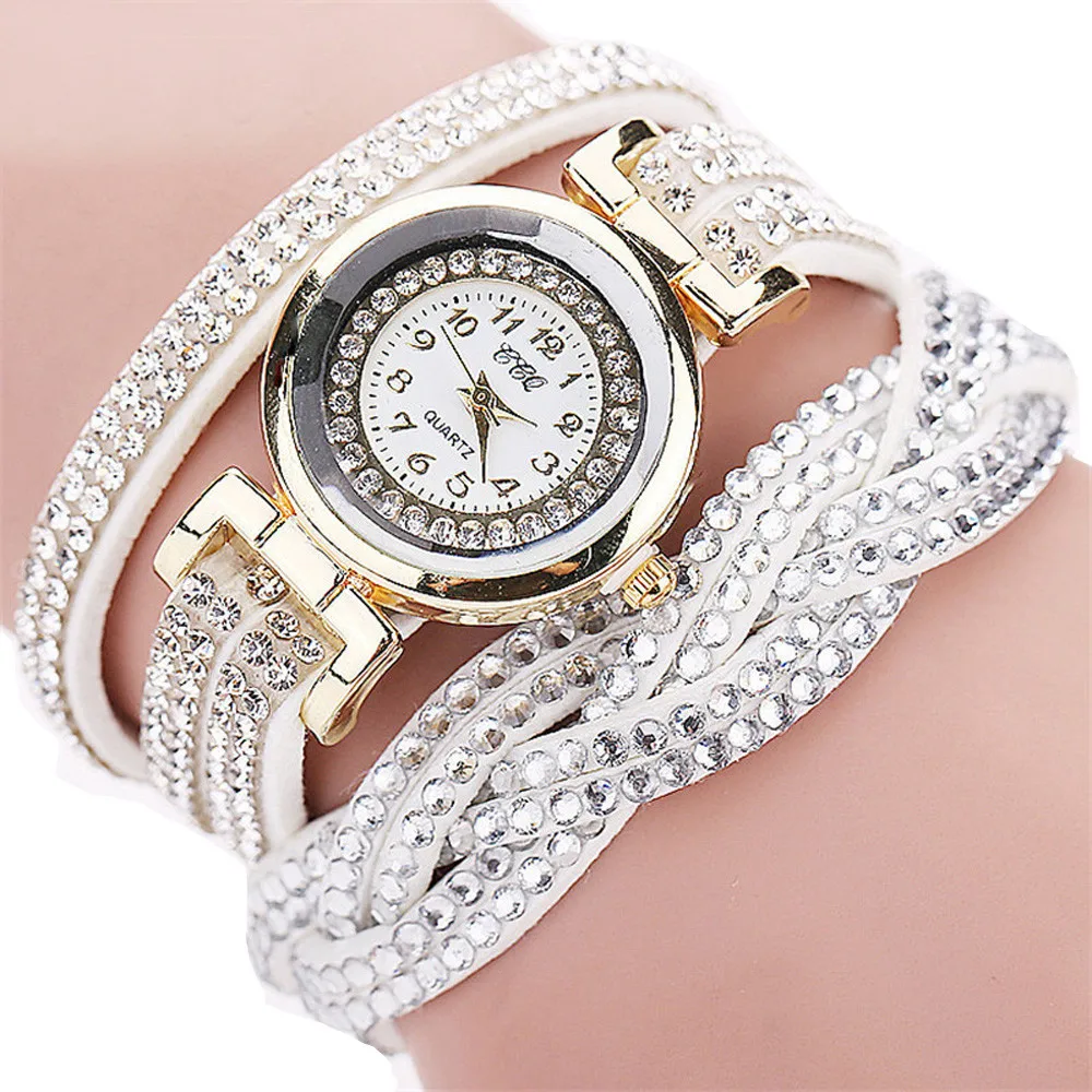 

NO.2 A2198 Women's Watches Fashion Casual Analog Quartz Rhinestone Watch Bracelet Watches Ladies Clock reloj mujer