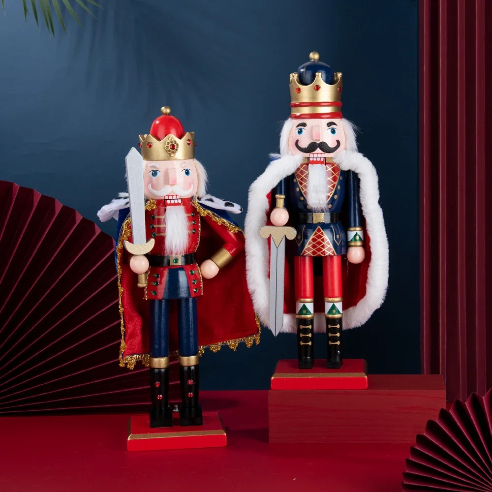 Рождественская искусственная кукла плащ король деревянная грецкий орех