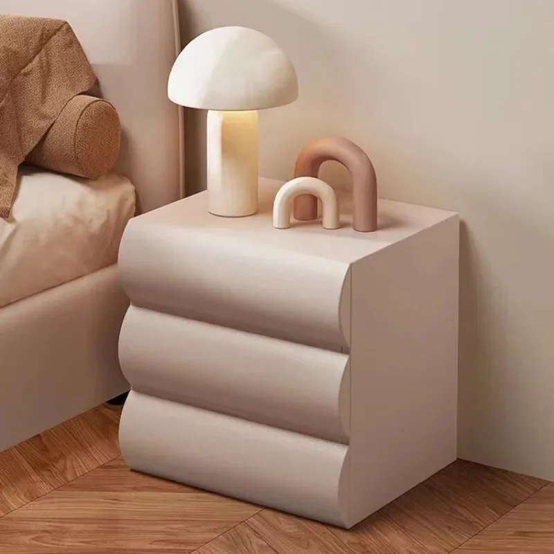 Белые 3-уровневые тумбочки шкафчик для хранения скандинавская кровать стол комод