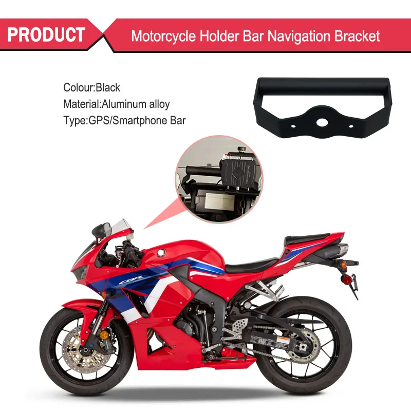 Фото Для Honda CBR600RR CBR600 2021 2022 2023: Кронштейн для навигатора на мотоцикл, держатель для телефона на переднюю ручку, подставка CBR 600 RR 600RR №2