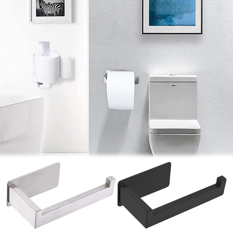 

Self Adhesive Toilet Paper Holder Tissue Roll Dispenser SUS304 Stainless Steel for Bathroom Kitchen Paper Hanger Accessories