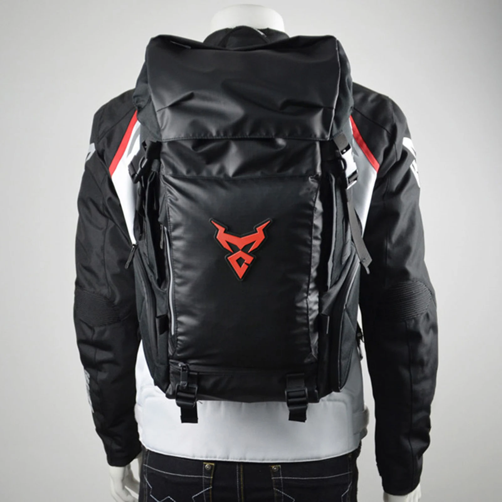 

Motorcycle Helmet Bag Moto Tail Bag Multifunction Waterproof Motorcycle Rear Seat Bags High Capacity Motorcycle Rider Backpack
