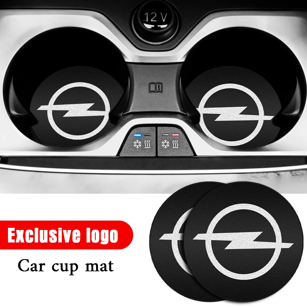 

1/2/4pcs Car Badge Water Cup Holder Mats Anti Slip Coasters Accessories For Opel Astra h j g Insignia Corsa d Vectra c Zafira b