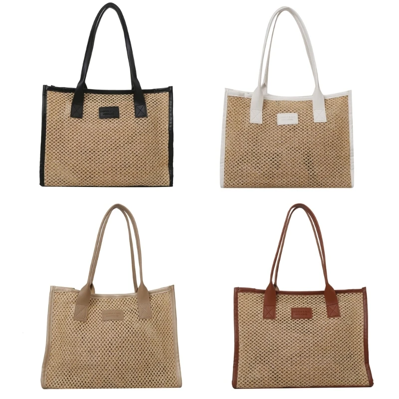 

Shopping Shoulder Bag Large Capacity Straw Woven Tote Bag for Women Girl Lady Purse Fashion Casual Bag Beach Bag Handbag