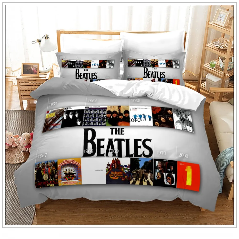 

Classic Art Music Band Bedding Set Rock Singer Duvet Cover Pop Music Bed Set Queen King Size Comforter Quilt Cover NO Sheet
