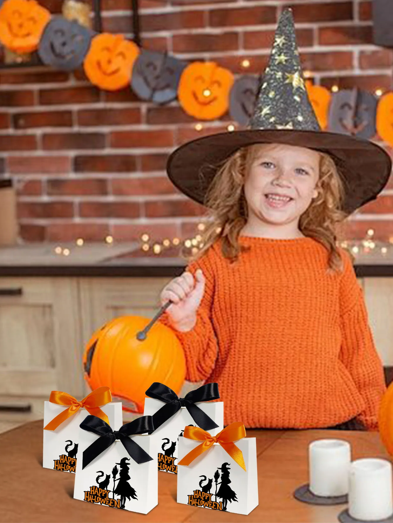 Коробки для подарков на Хэллоуин Goodie коробки трюков или конфеты сувениров