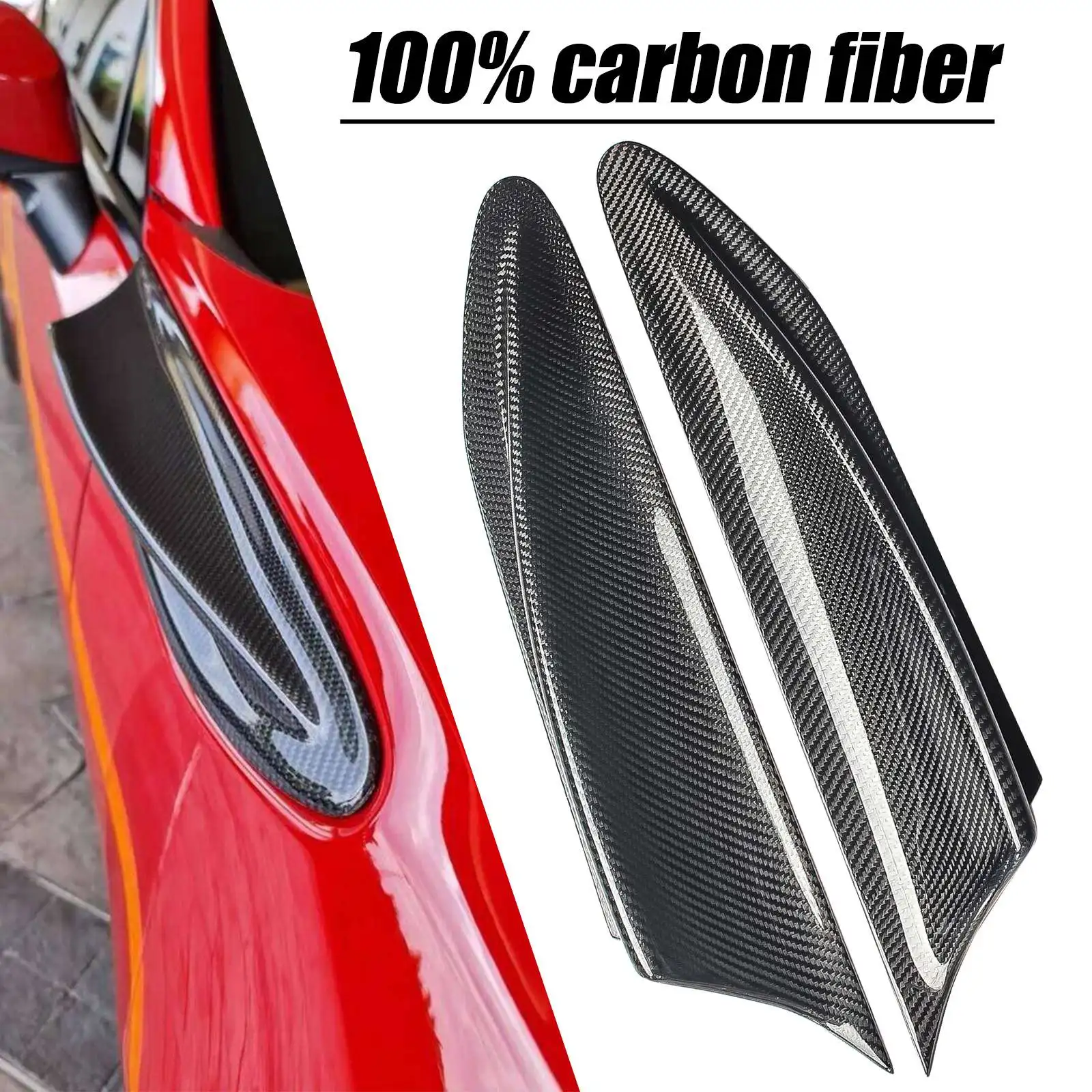 Переднее боковое крыло сплиттер вентиляционное отверстие из углеродного