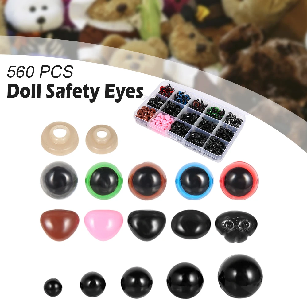 Глаза Пластиковые Многоразовые для кукол сделай сам 560 шт.