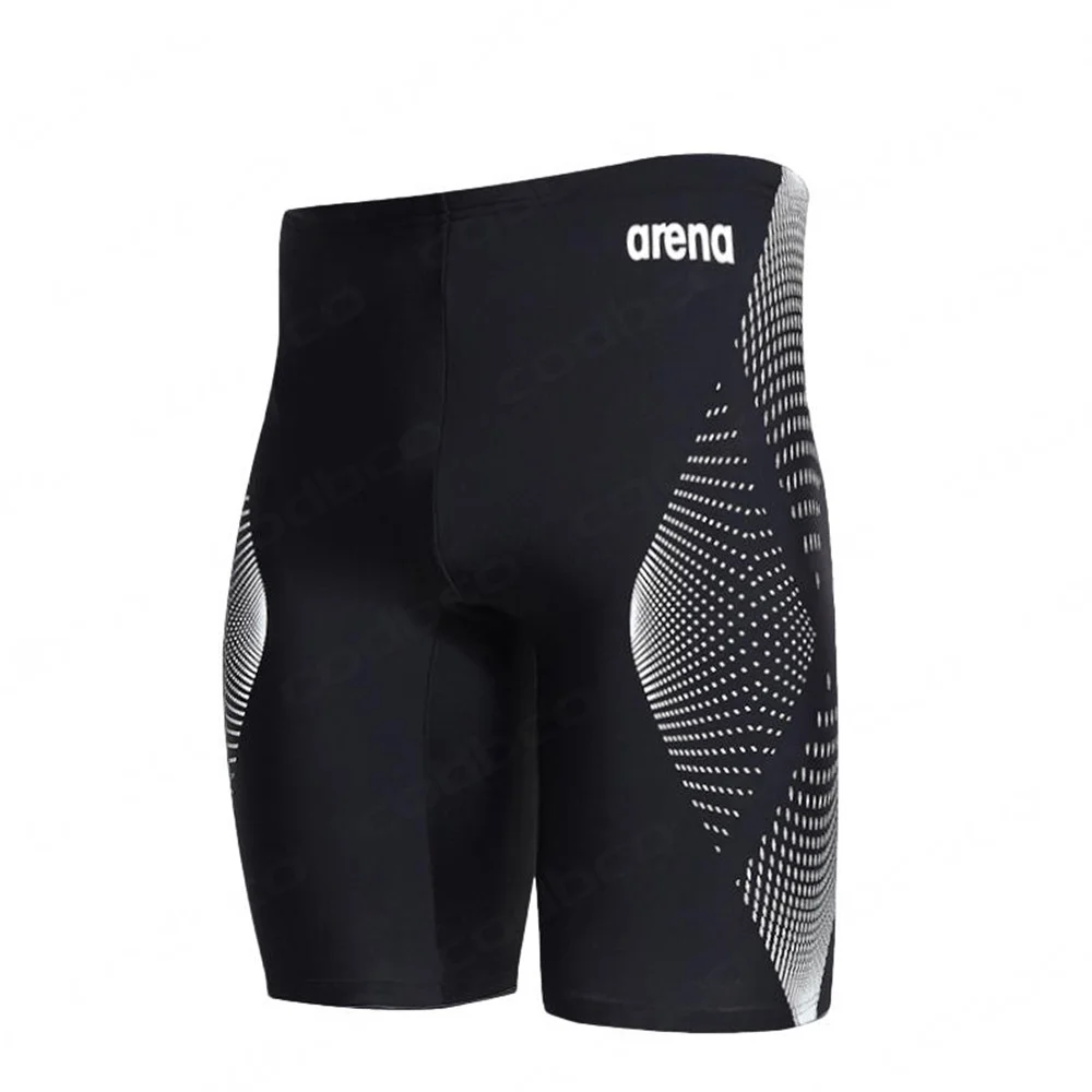 Summer Beach Lycra Quick Dry Uv Protection Gym Tights Shorts New Men Swim Jammer Swimming Trunks Professional Swim Surf Trunks
