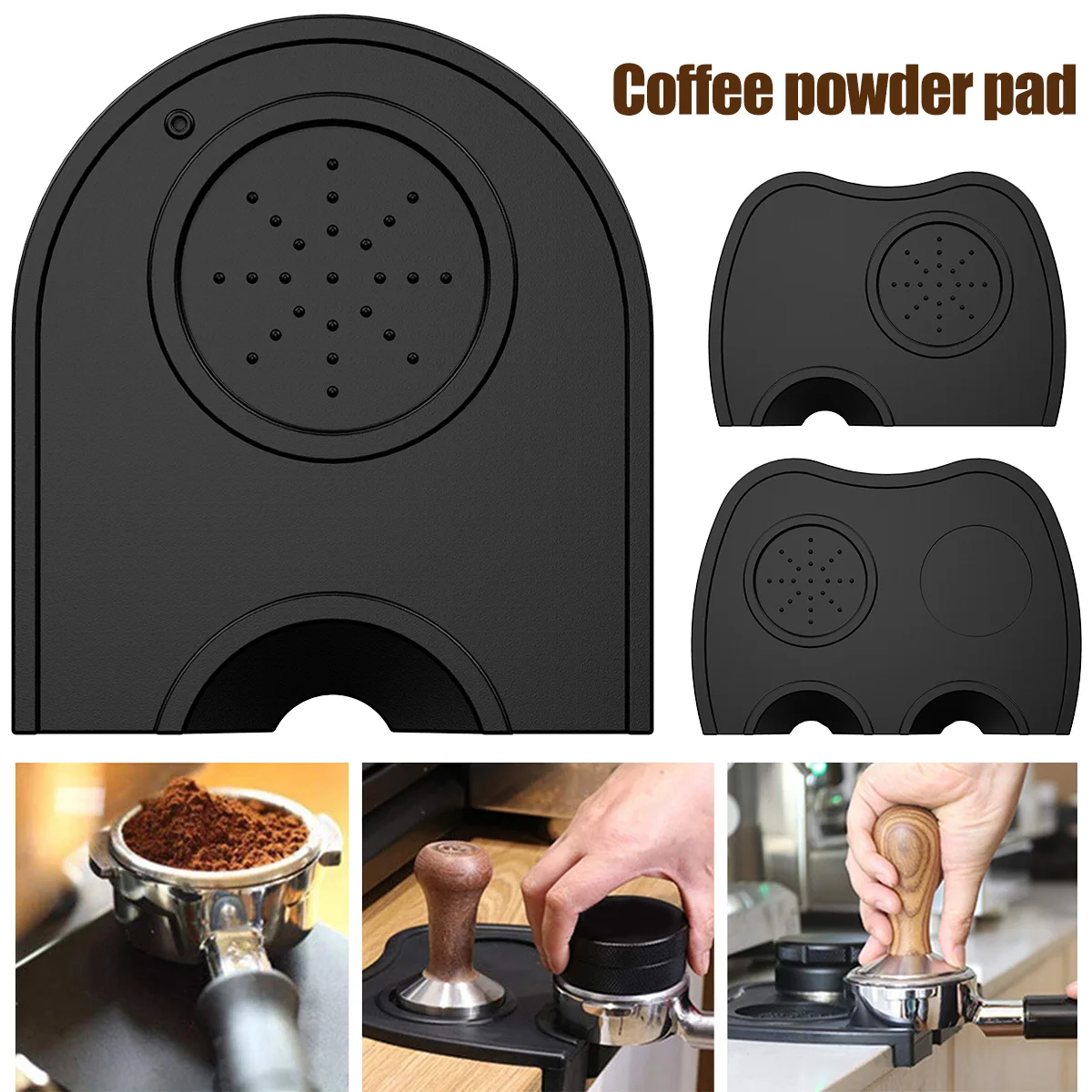

Silicone Rubber Espresso Coffee Mat Non-slip Coffee Handling Accessory Food Safe Mat for Barista Tool Kitchen Bar Coffee Shop